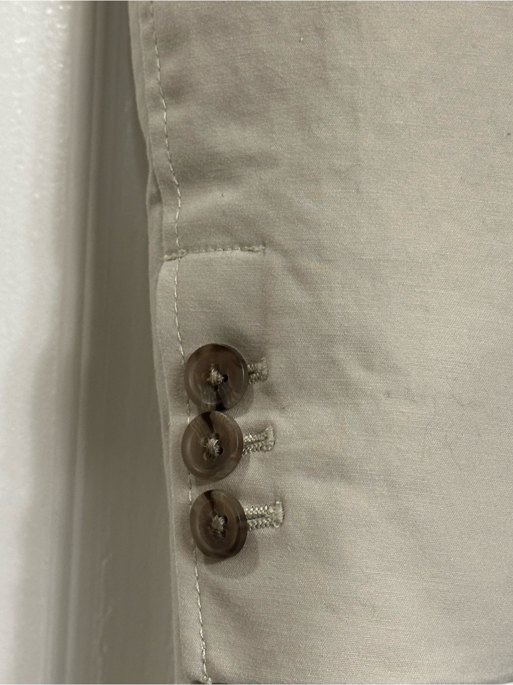Banana Republic Khaki Blazer Petite 2 One Button Peak Lapel Office Work Career - Picture 3 of 12